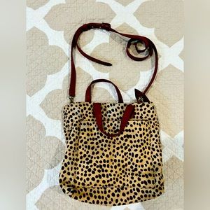 Madewell Leopard Genuine Calf Hair Medium Transport Tote